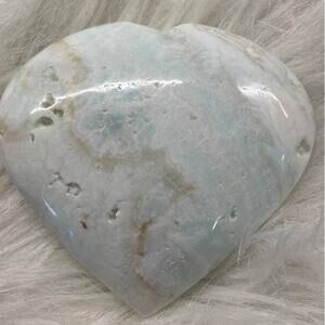 Large Caribbean Calcite Heart - #9
